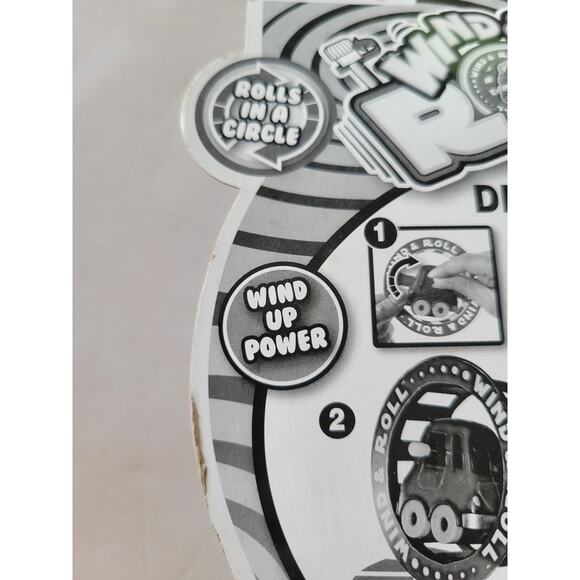 NIP Vintage 1990s Ja-Ru Toys Wind-Up & Roll Train Wheel Toy Unused in Package - Picture 8 of 8